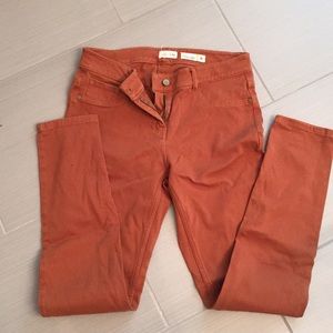 Maison Jules burnt orange skinny pants